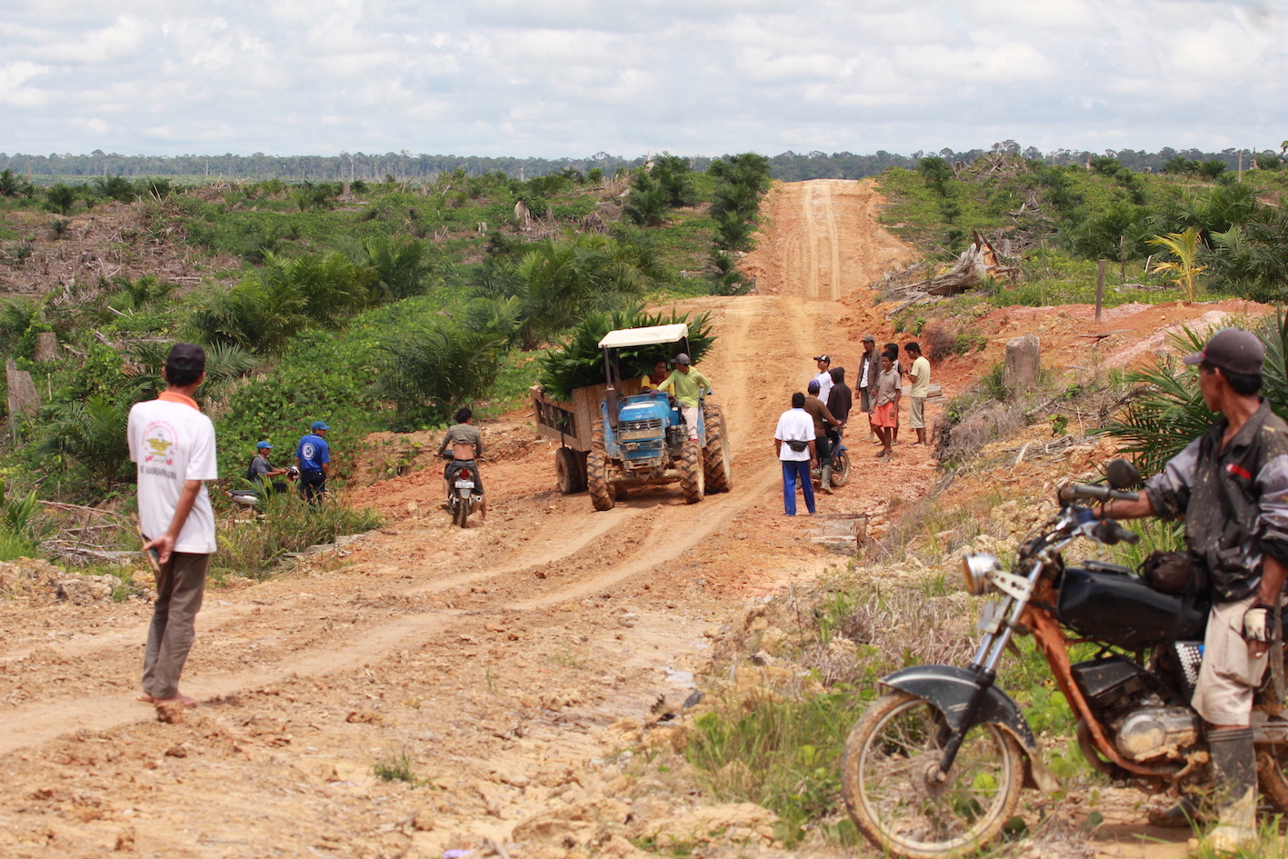 Community members in Central Kalimantan attempt to prevent the planting of palm oil on land they claim as their own; Save Our Borneo Community members in Central Kalimantan attempt to prevent the planting of palm oil on land they claim as their own - Save Our Borneo