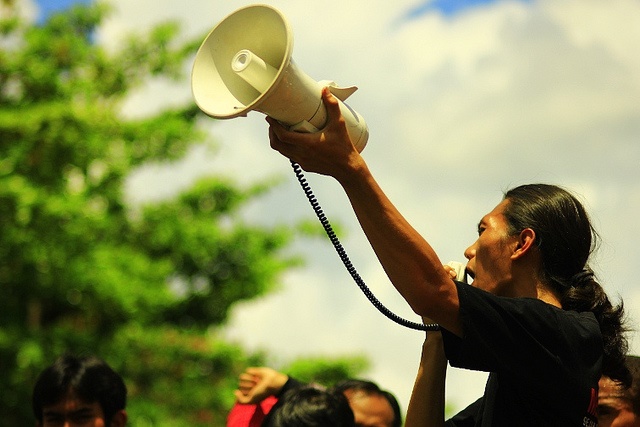 Protesters against fuel price hike at UIN Jogja (Source: Vito Adriono, Flickr CC)